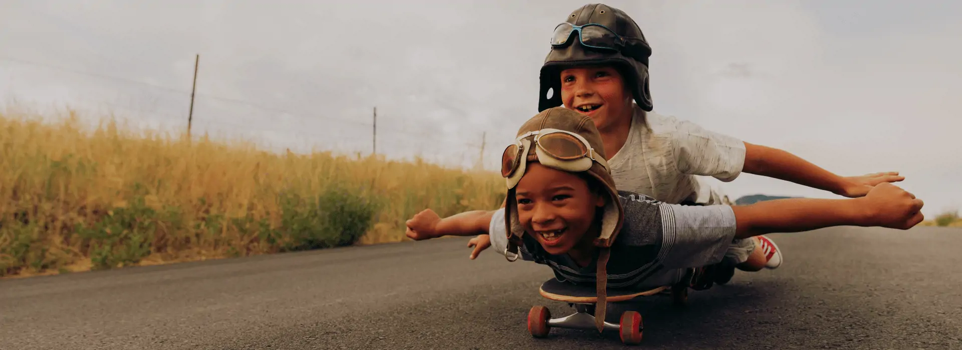 Boys on a skateboard