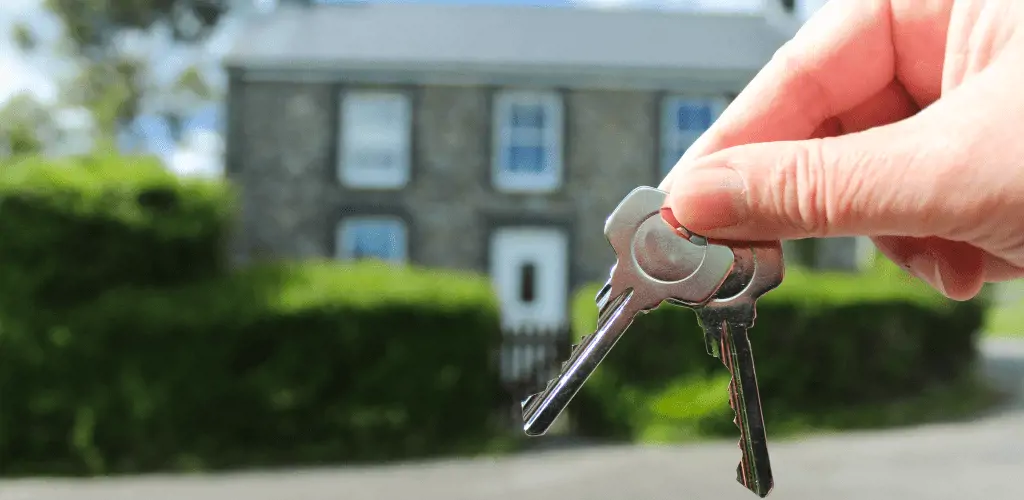 House with keys in front