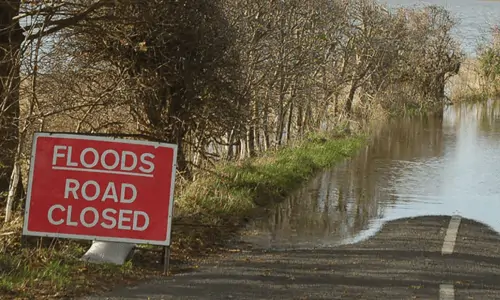 Flooded road